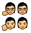 Office girl vector image
