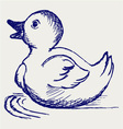 Nice small duckling vector image