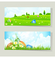 Easter Cards with Eggs vector image