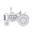 vintage agricultural tractor isolated on white vector image