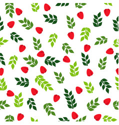 Leaf and flower seamless Leaf and flower seamless vector image