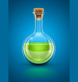 Glass chemical flask vector image