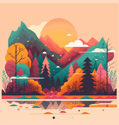 Cave landscape summer nature scene Royalty Free Vector Image