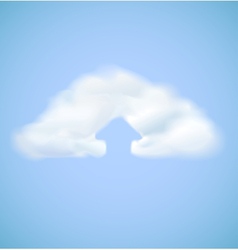 Cloud computing icon with arrow upload vector image