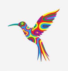 Decorative humming bird Royalty Free Vector Image