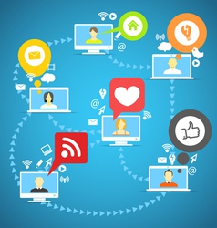 Global social network vector image