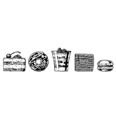 Set of cake Set of cake vector image