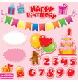 Set of Birthday Party Elements vector image