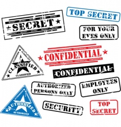 Security rubber stamps vector image