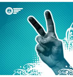 Peace hand vector image