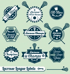 Vintage Lacrosse Labels Vintage Lacrosse Labels vector image