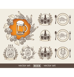 Beer and a fish vector image
