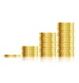 Trade diagram with golden vector image