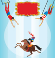 Circus flying trapeze vector image