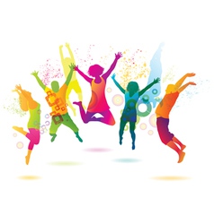 Young people on the party vector image