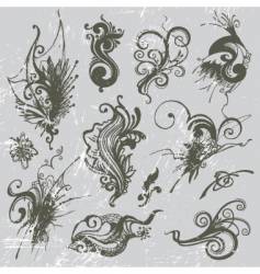 Hand drawn elements vector image