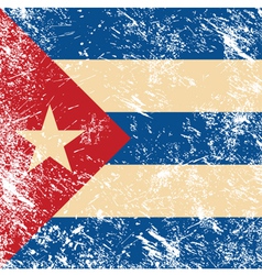 Cuba retro flag vector image