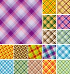 Set of plaids vector image