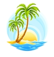 Tropical palm vector image