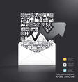 Letter paper shape concept vector image