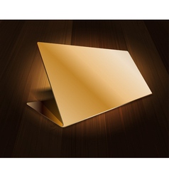 Metal plate on wood background vector image