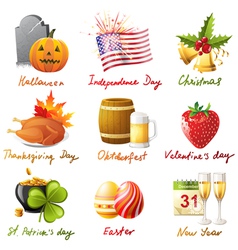All holidays vector image