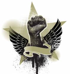 Graphic fist vector image