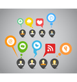 Social media network vector image