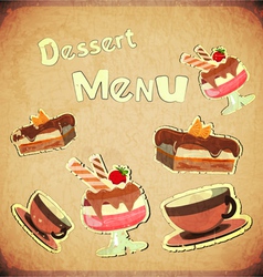 Dessert Menu vector image