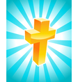 Golden Cross vector image