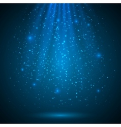 Blue shining magic light background vector image