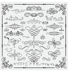 Calligraphic elements vintage Royalty Free Vector Image