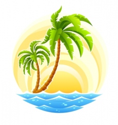 Tropical palm vector image
