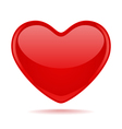 Red glossy heart vector image