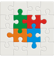 Many-colored puzzle pattern removable pieces vector image