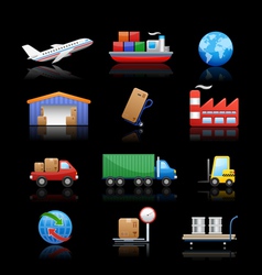 Industry Logistics icons vector image