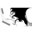 Clip curls hair comb vector image