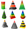 Set of pyramids vector image