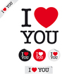 I love you vector image