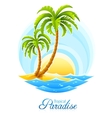Tropical palm vector image