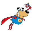 Flying And Waving An American Flag vector image