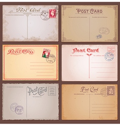 Vintage Style Postcards vector image