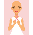 Breast cancer awareness lady vector image
