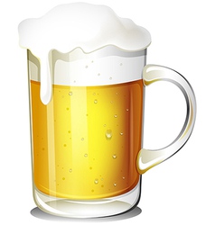 A glass of cold beer vector image