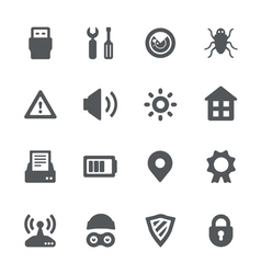 Device security icon set vector image