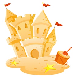 Sand castle vector image