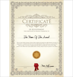 Certificate template vector image