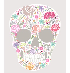 Skull from flowers vector image