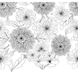 Seamless pattern with dahlia flowers vector image