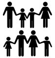 Family holding hands vector image